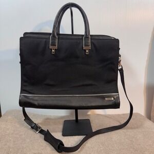 Tumi Alpha Ballistic Nylon Expandable Briefcase Laptop Bag Black Business Travel